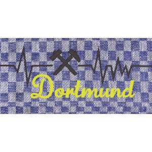 Grubentuch bestickt mit deiner Stadt Dortmund